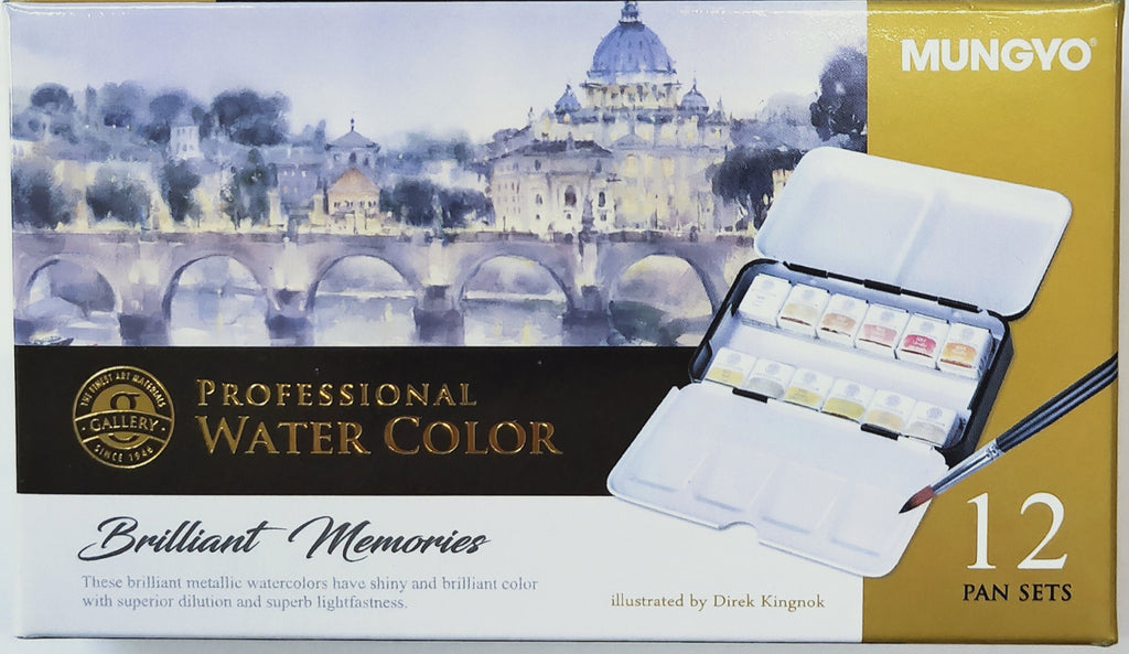 Professional Metalic Watercolours 12's
