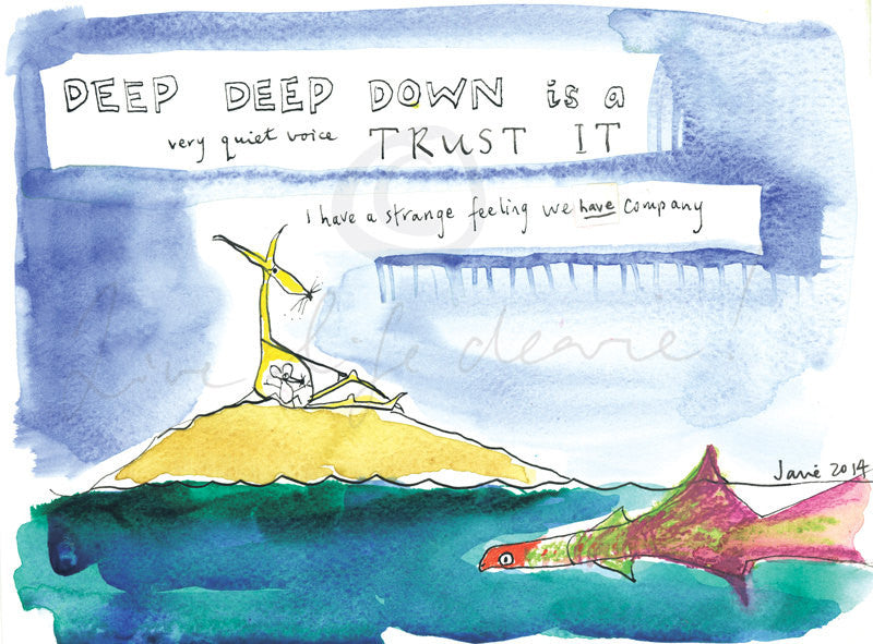 Deep Deep Down - print by Janie Nott
